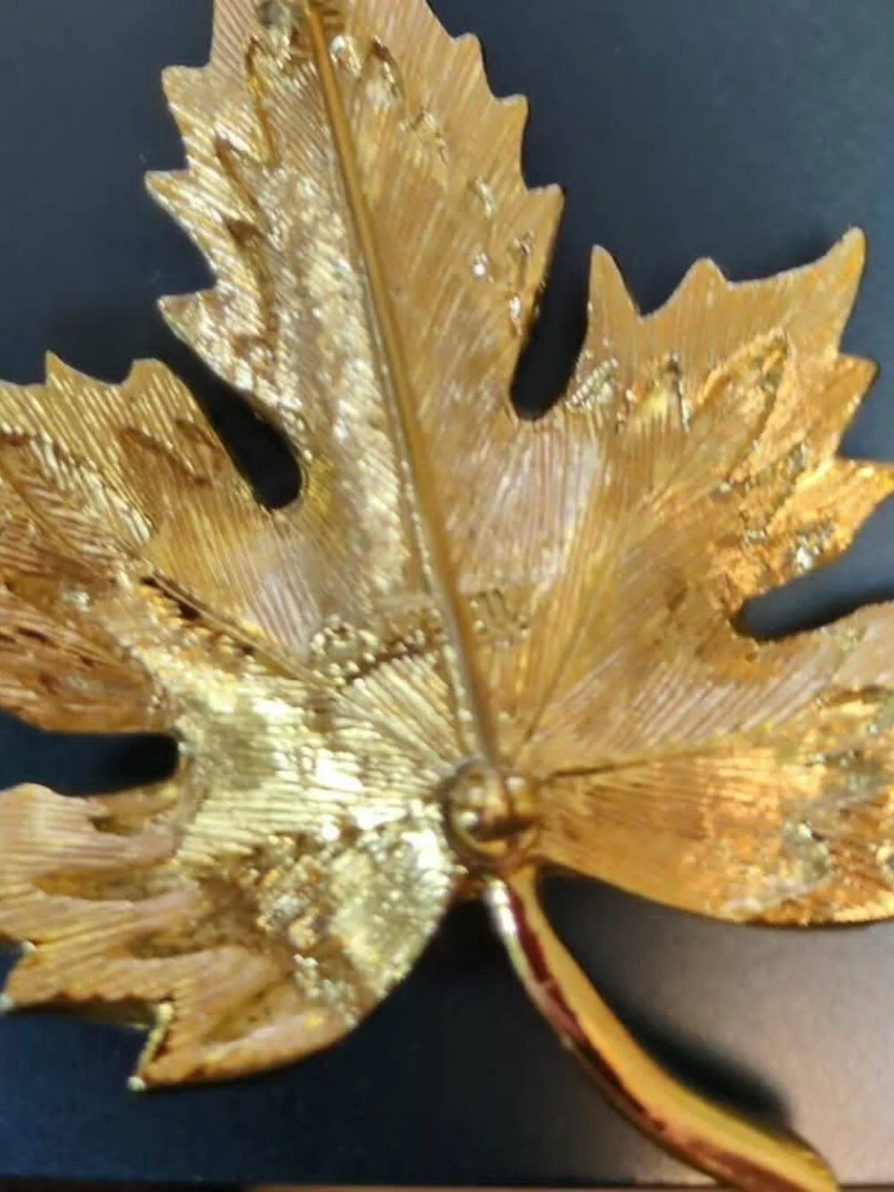 Vintage Sarah Coventry Maple Leaf Brooch Clipon Earring Set Van Lou Jewlers Box